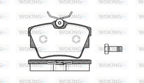 Woking P4913.10 - Kit de plaquettes de frein, frein à disque cwaw.fr