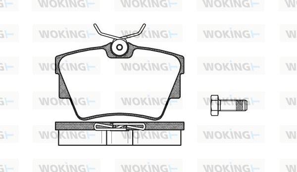 Woking P4913.30 - Kit de plaquettes de frein, frein à disque cwaw.fr