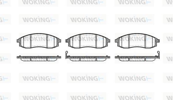 Woking P4983.12 - Kit de plaquettes de frein, frein à disque cwaw.fr