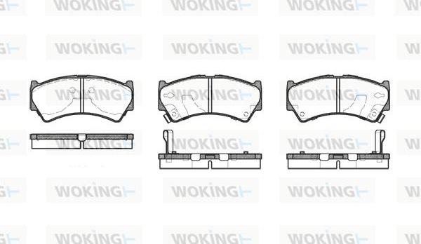 Woking P4923.52 - Kit de plaquettes de frein, frein à disque cwaw.fr