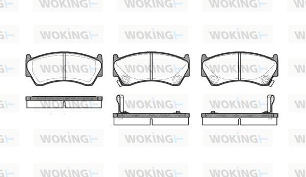 Woking P4923.02 - Kit de plaquettes de frein, frein à disque cwaw.fr