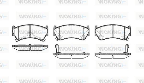 Woking P4923.12 - Kit de plaquettes de frein, frein à disque cwaw.fr