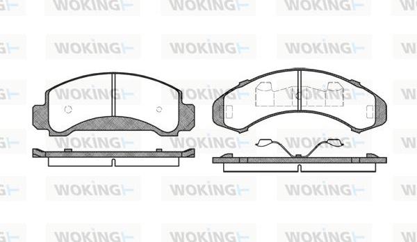 Woking P4503.00 - Kit de plaquettes de frein, frein à disque cwaw.fr