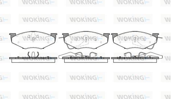 Woking P4513.00 - Kit de plaquettes de frein, frein à disque cwaw.fr