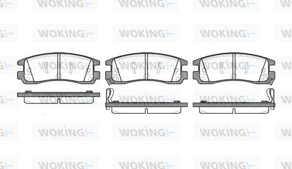 Woking P4663.22 - Kit de plaquettes de frein, frein à disque cwaw.fr