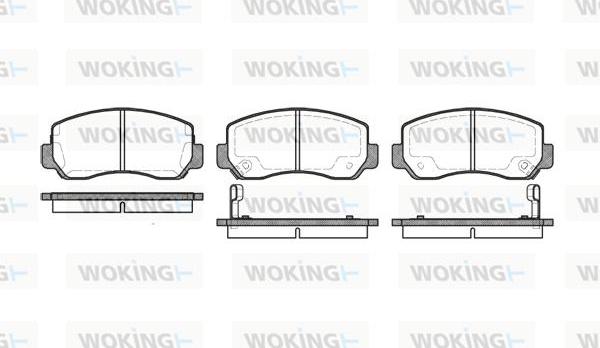 Woking P4093.02 - Kit de plaquettes de frein, frein à disque cwaw.fr