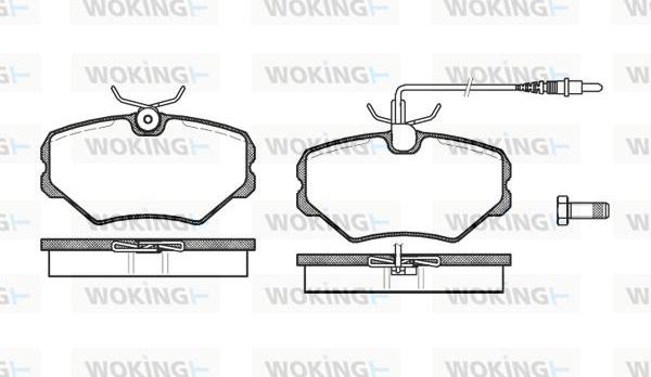 Woking P4003.02 - Kit de plaquettes de frein, frein à disque cwaw.fr