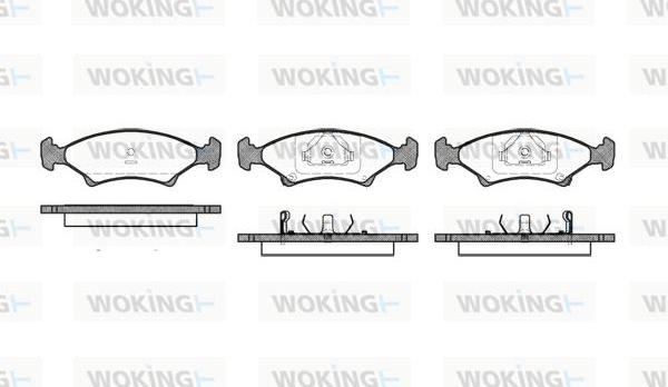 Woking P4023.02 - Kit de plaquettes de frein, frein à disque cwaw.fr