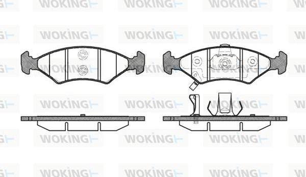 Woking P4023.22 - Kit de plaquettes de frein, frein à disque cwaw.fr