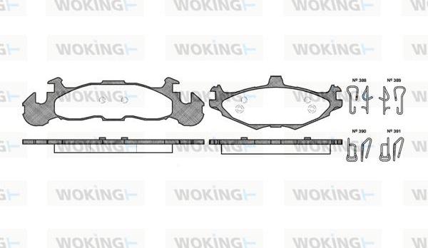 Woking P4193.00 - Kit de plaquettes de frein, frein à disque cwaw.fr