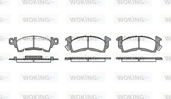 Woking P4103.00 - Kit de plaquettes de frein, frein à disque cwaw.fr