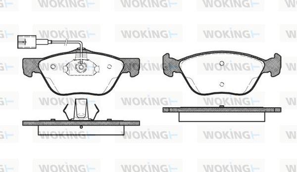 Woking P4893.42 - Kit de plaquettes de frein, frein à disque cwaw.fr