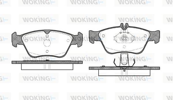 Woking P4863.00 - Kit de plaquettes de frein, frein à disque cwaw.fr