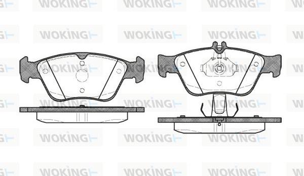 Woking P4863.10 - Kit de plaquettes de frein, frein à disque cwaw.fr