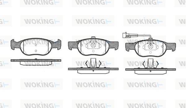 Woking P4883.11 - Kit de plaquettes de frein, frein à disque cwaw.fr