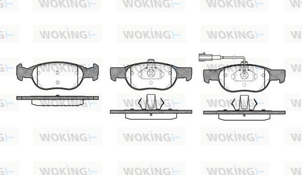 Woking P4883.31 - Kit de plaquettes de frein, frein à disque cwaw.fr