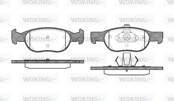 Woking P4883.20 - Kit de plaquettes de frein, frein à disque cwaw.fr