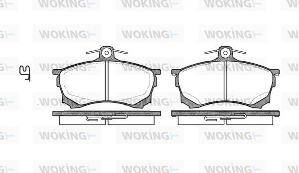 Woking P4823.00 - Kit de plaquettes de frein, frein à disque cwaw.fr