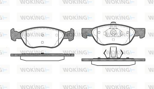 Woking P4873.00 - Kit de plaquettes de frein, frein à disque cwaw.fr