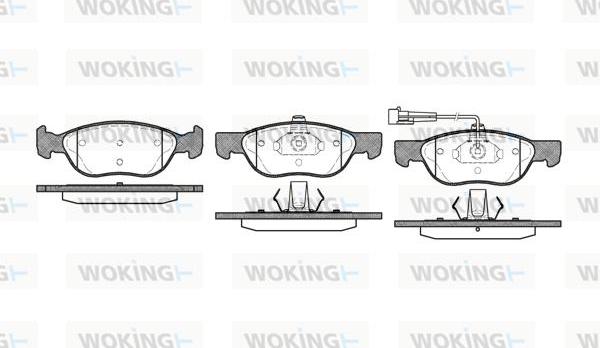 Woking P4873.11 - Kit de plaquettes de frein, frein à disque cwaw.fr