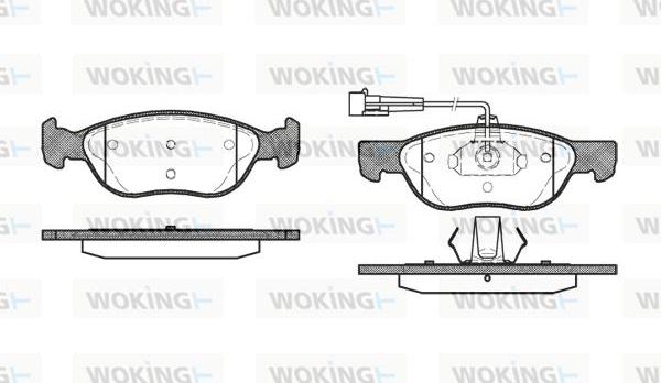 Woking P4873.12 - Kit de plaquettes de frein, frein à disque cwaw.fr