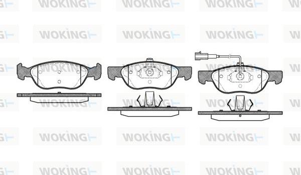 Woking P4873.21 - Kit de plaquettes de frein, frein à disque cwaw.fr