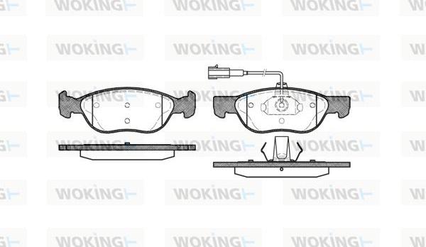 Woking P4873.22 - Kit de plaquettes de frein, frein à disque cwaw.fr