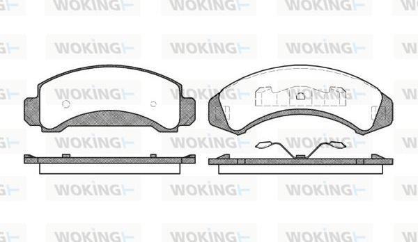 Woking P4233.00 - Kit de plaquettes de frein, frein à disque cwaw.fr