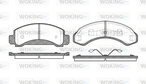 Woking P4723.00 - Kit de plaquettes de frein, frein à disque cwaw.fr