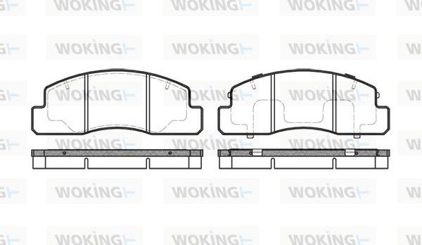 Woking P5953.00 - Kit de plaquettes de frein, frein à disque cwaw.fr