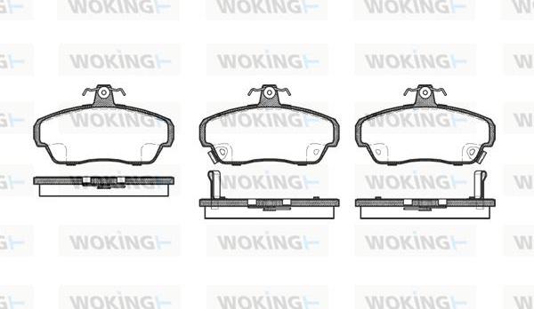 Woking P5903.02 - Kit de plaquettes de frein, frein à disque cwaw.fr