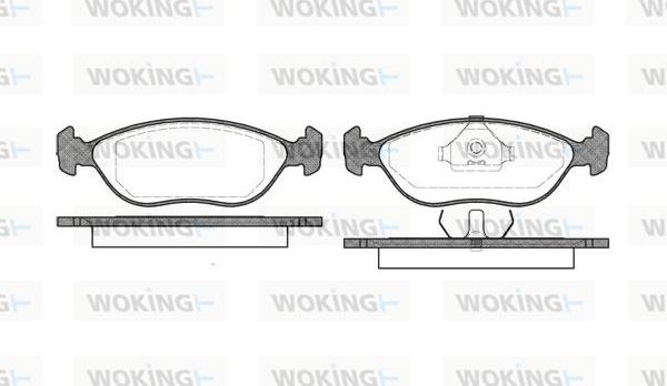 Woking P5443.00 - Kit de plaquettes de frein, frein à disque cwaw.fr