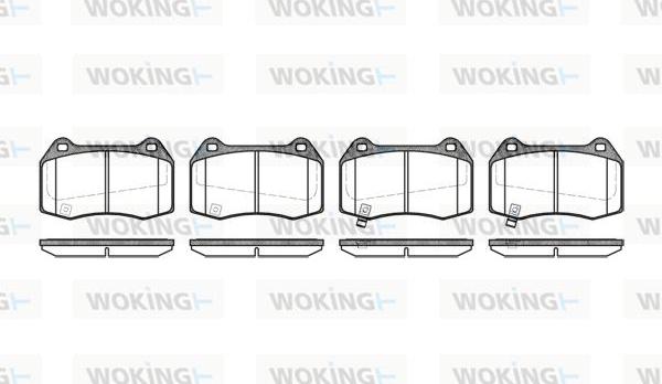 Woking P5413.32 - Kit de plaquettes de frein, frein à disque cwaw.fr