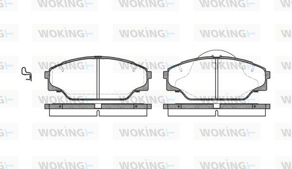 Woking P5423.04 - Kit de plaquettes de frein, frein à disque cwaw.fr