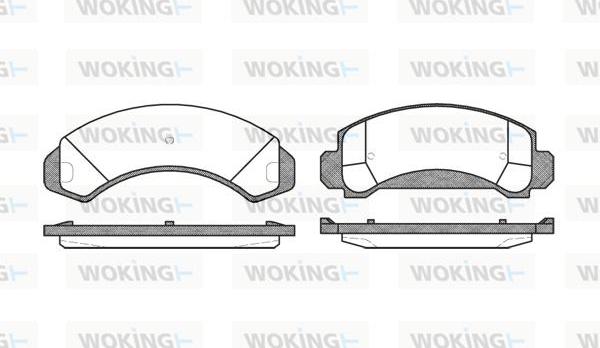 Woking P5543.00 - Kit de plaquettes de frein, frein à disque cwaw.fr