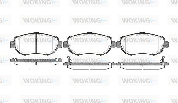 Woking P5563.02 - Kit de plaquettes de frein, frein à disque cwaw.fr