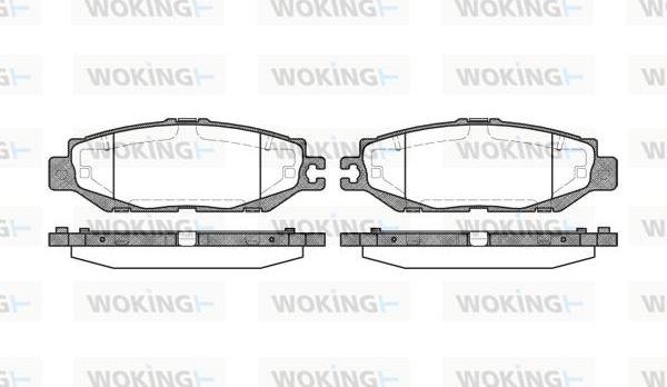 Woking P5573.00 - Kit de plaquettes de frein, frein à disque cwaw.fr