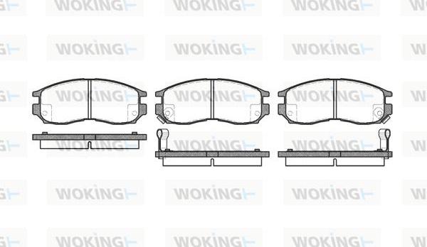 Woking P5603.02 - Kit de plaquettes de frein, frein à disque cwaw.fr