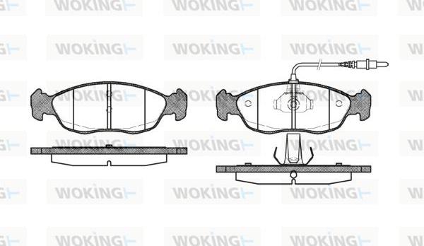 Woking P5613.02 - Kit de plaquettes de frein, frein à disque cwaw.fr