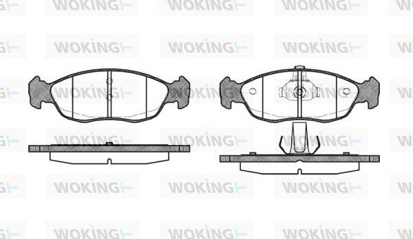 Woking P5613.10 - Kit de plaquettes de frein, frein à disque cwaw.fr