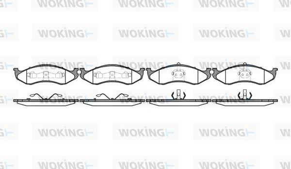 Woking P5673.40 - Kit de plaquettes de frein, frein à disque cwaw.fr