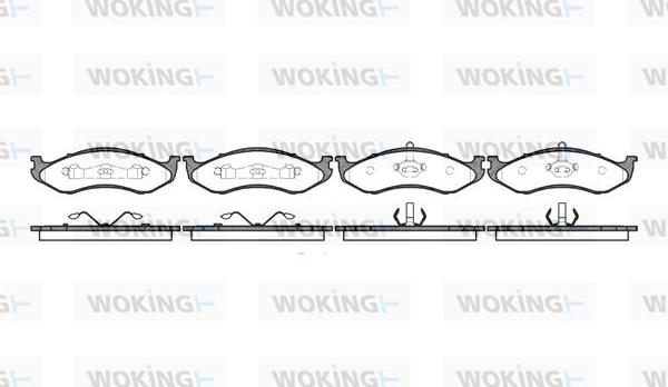 Woking P5673.00 - Kit de plaquettes de frein, frein à disque cwaw.fr