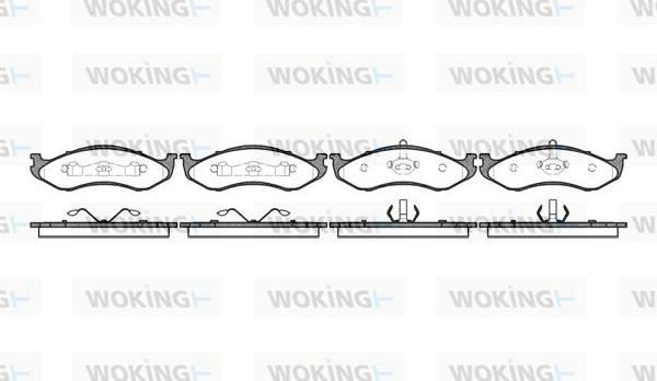 Woking P5673.20 - Kit de plaquettes de frein, frein à disque cwaw.fr