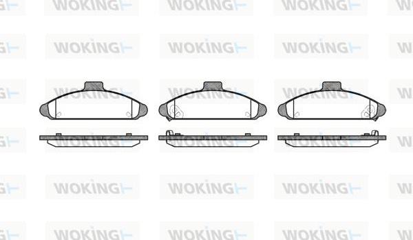 Woking P5043.02 - Kit de plaquettes de frein, frein à disque cwaw.fr