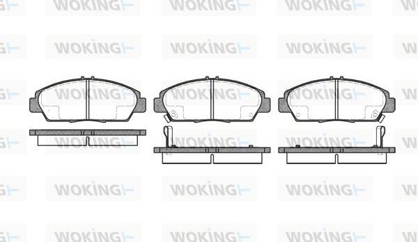 Woking P5063.02 - Kit de plaquettes de frein, frein à disque cwaw.fr