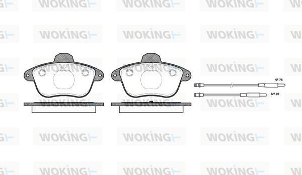 Woking P5013.14 - Kit de plaquettes de frein, frein à disque cwaw.fr