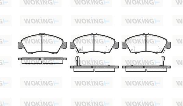 Woking P5193.02 - Kit de plaquettes de frein, frein à disque cwaw.fr