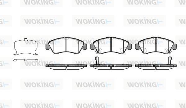 Woking P5193.22 - Kit de plaquettes de frein, frein à disque cwaw.fr