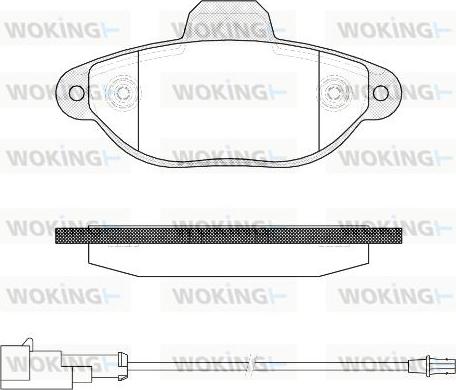 Woking P5143.22 - Kit de plaquettes de frein, frein à disque cwaw.fr