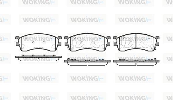 Woking P5153.52 - Kit de plaquettes de frein, frein à disque cwaw.fr